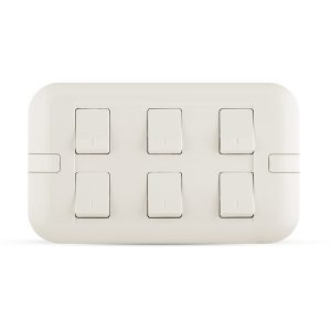 10A 6 gang switch white color spectra